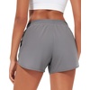 image:imageStelle Womens 3 Running Shorts Mesh Liner High Waisted Workout Shorts Quick Dry Dolphin Athletic Shorts with PocketsSmoke Grey