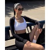 image:imageStelle Womens Athletic Bolero Shrug Long Sleeve Yoga Cover Arm Shoulder Open Front Workout Cardigan with ThumbholesBlack
