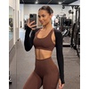 image:imageStelle Womens Athletic Bolero Shrug Long Sleeve Yoga Cover Arm Shoulder Open Front Workout Cardigan with ThumbholesBlack