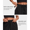 image:imageStelle Womens Cotton Bermuda Shorts 10 Long Knee Length Comfy Sweat Shorts with Deep Pockets Lounge Casual Summer10 Black