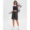 image:imageStelle Womens Cotton Bermuda Shorts 10 Long Knee Length Comfy Sweat Shorts with Deep Pockets Lounge Casual Summer10 Heather Charcoal