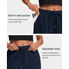 image:imageStelle Womens Cotton Bermuda Shorts 10 Long Knee Length Comfy Sweat Shorts with Deep Pockets Lounge Casual Summer10 Navy