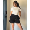 image:imageStelle Womens Cotton TShirts Crewneck Short Sleeve Basic Tees Summer Casual Solid Crop TopsCreme