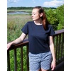 image:imageStelle Womens Cotton TShirts Crewneck Short Sleeve Basic Tees Summer Casual Solid Crop TopsNavy
