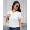 image:imageStelle Womens Cotton TShirts Crewneck Short Sleeve Basic Tees Summer Casual Solid Crop TopsWhite