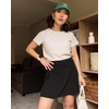 image:imageStelle Womens Cotton TShirts Crewneck Short Sleeve Basic Tees Summer Casual Solid Crop TopsWhite Beige