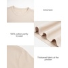 image:imageStelle Womens Cotton TShirts Crewneck Short Sleeve Basic Tees Summer Casual Solid Crop TopsWhite Beige