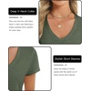 image:imageStelle Womens Modal Soft T Shirts Short Sleeve V Neck Basic Tee Casual Loose Fit Tops Lightweight Soft Summer Outfits ClothesArmy Green