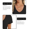image:imageStelle Womens Modal Soft T Shirts Short Sleeve V Neck Basic Tee Casual Loose Fit Tops Lightweight Soft Summer Outfits ClothesBlack