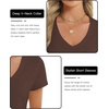 image:imageStelle Womens Modal Soft T Shirts Short Sleeve V Neck Basic Tee Casual Loose Fit Tops Lightweight Soft Summer Outfits ClothesCocoa