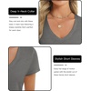 image:imageStelle Womens Modal Soft T Shirts Short Sleeve V Neck Basic Tee Casual Loose Fit Tops Lightweight Soft Summer Outfits ClothesDark Grey