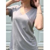 image:imageStelle Womens Modal Soft T Shirts Short Sleeve V Neck Basic Tee Casual Loose Fit Tops Lightweight Soft Summer Outfits ClothesGrey
