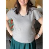image:imageStelle Womens Modal Soft T Shirts Short Sleeve V Neck Basic Tee Casual Loose Fit Tops Lightweight Soft Summer Outfits ClothesGrey