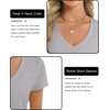 image:imageStelle Womens Modal Soft T Shirts Short Sleeve V Neck Basic Tee Casual Loose Fit Tops Lightweight Soft Summer Outfits ClothesGrey