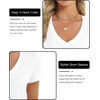 image:imageStelle Womens Modal Soft T Shirts Short Sleeve V Neck Basic Tee Casual Loose Fit Tops Lightweight Soft Summer Outfits ClothesWhite