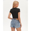 image:imageStelle Womens Short Sleeve Crop Tops Crewneck Basic T Shirts Cute Going Out Baby TeeBlack