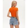 image:imageStelle Womens Short Sleeve Crop Tops Crewneck Basic T Shirts Cute Going Out Baby TeeOrange