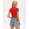 image:imageStelle Womens Short Sleeve Crop Tops Crewneck Basic T Shirts Cute Going Out Baby TeeRed