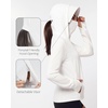 image:imageStelle Womens UPF 50 Sun Protection Jacket Hoodie Lightweight Long Sun Shirt for Outdoor Running HikingWhite