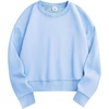 image:imageStelle Cropped Sweatshirts for Women Cotton Long Sleeve Crop Tops Crewneck Pullover Oversized SweaterBaby Blue