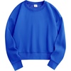 image:imageStelle Cropped Sweatshirts for Women Cotton Long Sleeve Crop Tops Crewneck Pullover Oversized SweaterElectric Blue