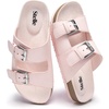 image:imageStelle Girls Sandals Kids Slide Summer Shoes Slip on Slippers with Adjustable StrapsBlush Pink