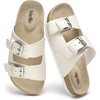image:imageStelle Girls Sandals Kids Slide Summer Shoes Slip on Slippers with Adjustable StrapsPearl White