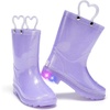 image:imageStelle Rain Boots for Girls With Glitter Light up Rain Boots Kids Waterproof Easy On Handles Lightweight OutdoorsLavender