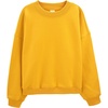 image:imageStelle Womens 100 Cotton Oversized Sweatshirt Drop Shoulder Crewneck Pullover Long Sleeve Lounge TopYolk