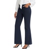 image:imageStelle Womens 30 Wide Leg Bootcut Dress Pants High Waisted Stretchy Work Pants Business Casual Office Slacks with PocketsNavy