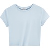image:imageStelle Womens Short Sleeve Crop Tops Crewneck Basic T Shirts Cute Going Out Baby TeeLight Blue