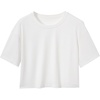 image:imageStelle Womens Workout Crop Top Loose Short Sleeve Shirt Breathable Quick Dry UPF 50 Oversized Boxy Tee for Running AthleticWhite