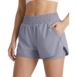 image:imageStelle 2 in 1 Womens Running Shorts High Waisted Athletic Workout Gym Short with Zip PocketsPurple Haze