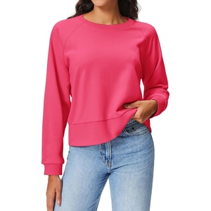 image:imageStelle Cropped Sweatshirts for Women Cotton Raglan Sleeve Crop Tops Crewneck Pullover Sweat ShirtsWatermelon Sugar