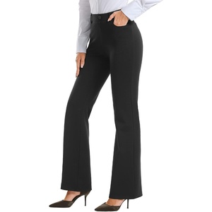 image:imageStelle Women 2830 32 Bootcut Dress Pants Business Casual Work Pants with Pockets Pull On Regular Slacks for OfficeBlack