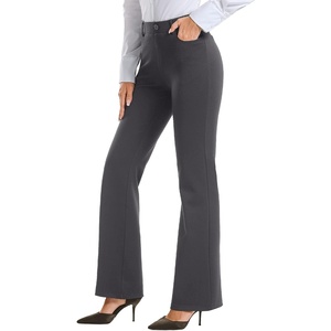 image:imageStelle Women 2830 32 Bootcut Dress Pants Business Casual Work Pants with Pockets Pull On Regular Slacks for OfficeCharcoal Grey