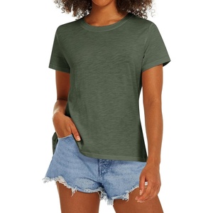 image:imageStelle Women T Shirts Crew Neck Short Sleeve Shirts Soft Summer Classic Fit TeesArmy Green