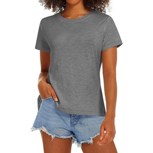 image:imageStelle Women T Shirts Crew Neck Short Sleeve Shirts Soft Summer Classic Fit TeesDark Grey