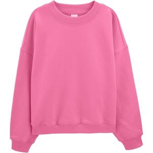 image:imageStelle Womens 100 Cotton Oversized Sweatshirt Drop Shoulder Crewneck Pullover Long Sleeve Lounge TopTaffy Pink