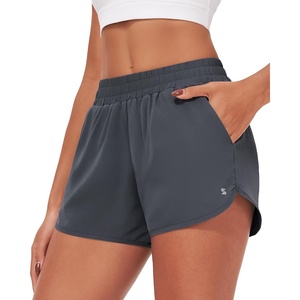 image:imageStelle Womens 3 Running Shorts Mesh Liner High Waisted Workout Shorts Quick Dry Dolphin Athletic Shorts with PocketsGrey