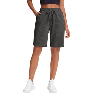 image:imageStelle Womens Cotton Bermuda Shorts 10 Long Knee Length Comfy Sweat Shorts with Deep Pockets Lounge Casual Summer10 Heather Charcoal
