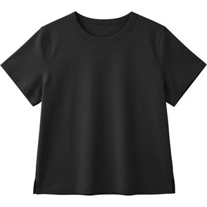 image:imageStelle Womens Cotton TShirts Crewneck Short Sleeve Basic Tees Summer Casual Solid Crop TopsBlack