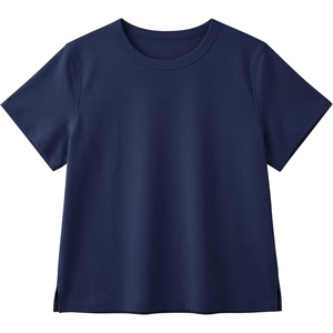 image:imageStelle Womens Cotton TShirts Crewneck Short Sleeve Basic Tees Summer Casual Solid Crop TopsNavy