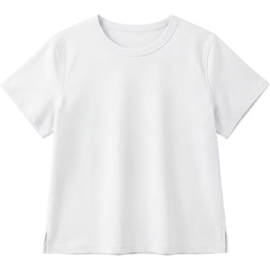 image:imageStelle Womens Cotton TShirts Crewneck Short Sleeve Basic Tees Summer Casual Solid Crop TopsWhite