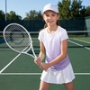 image:imageStelle Athletic Shirts for Girls Short Sleeve Active T Shirts Sports Crewneck Dry Fit Tops Kids Teens Gym Workout Summer TeeLavender