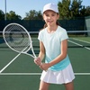 image:imageStelle Athletic Shirts for Girls Short Sleeve Active T Shirts Sports Crewneck Dry Fit Tops Kids Teens Gym Workout Summer TeeLight Blue