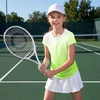 image:imageStelle Athletic Shirts for Girls Short Sleeve Active T Shirts Sports Crewneck Dry Fit Tops Kids Teens Gym Workout Summer TeeNeon Yellow