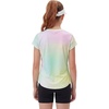 image:imageStelle Athletic Shirts for Girls Short Sleeve Active T Shirts Sports Crewneck Dry Fit Tops Kids Teens Gym Workout Summer TeeRainbow Wash