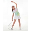 image:imageStelle Athletic Shirts for Girls Short Sleeve Active T Shirts Sports Crewneck Dry Fit Tops Kids Teens Gym Workout Summer TeeRainbow Wash