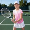image:imageStelle Athletic Shirts for Girls Short Sleeve Active T Shirts Sports Crewneck Dry Fit Tops Kids Teens Gym Workout Summer TeeRose Petal